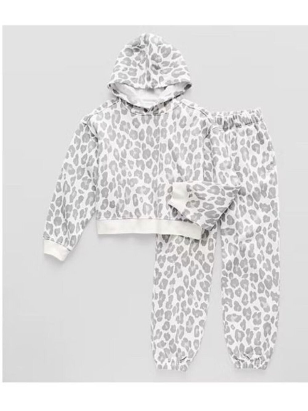 Xersion Size XXS (4-5) Girls Snow Leopard Fleece Sport Hoodie And Pants. New